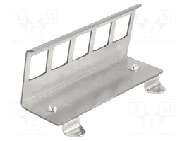 DELOCK Panneau de brassage Keystone angulaire pour rail DIN