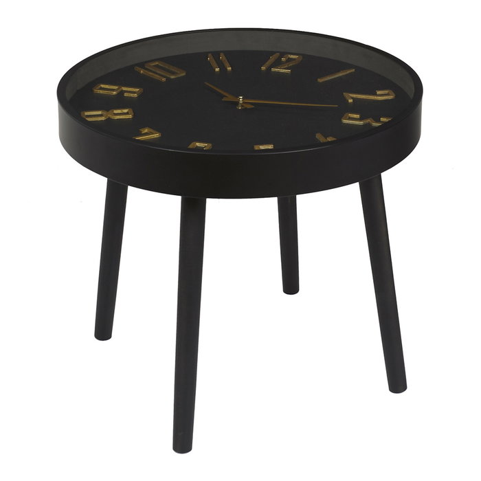 Home Deco Factory Table auxiliaire avec horloge d.50 cm Home Deco Factory Table auxiliaire avec horloge d.50 cm