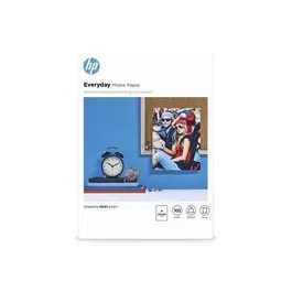 HP Papier photo brillant Everyday 200 g/m², Format A4 21x29.7 cm, Paquet de 100 feuilles