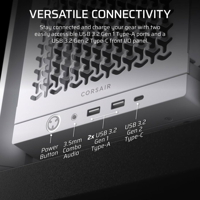 Corsair 4000D Boîtier ATX Semi-Tour Blanc