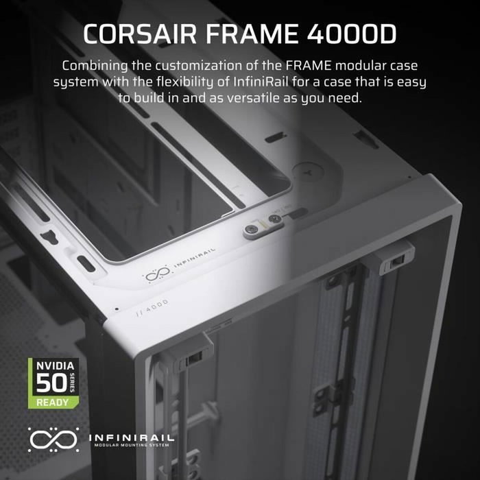 Corsair 4000D Boîtier ATX Semi-Tour Blanc