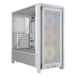 Corsair 4000D Boîtier PC ATX Semi-Tour Cristal Trempé Blanc