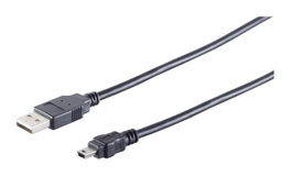 MicroConnect Câble USB 2.0 Mini USB Type B, 1,8 m, Noir