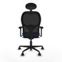 Piqueras y Crespo Chaise de Bureau avec Appui-tête Jorquera 3D036N1 Bleu
