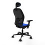 Piqueras y Crespo Chaise de Bureau avec Appui-tête Jorquera 3D036N1 Bleu