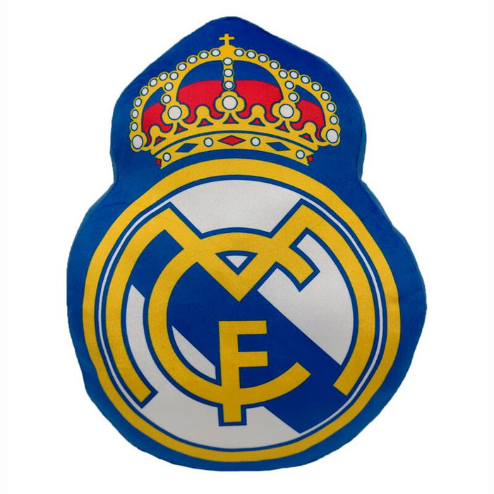REAL MADRID Coussin 3D Décoratif avec Logo - 28 x 37 cm
