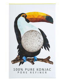 Konjac Éponge à Maquillage Visage Purificante Rainforest Toucan pour Femmes
