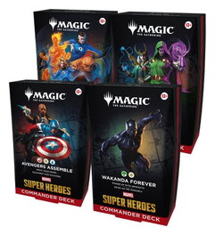 Wizards of the Coast Magic the Gathering Marvel Super Heroes Commander Decks Carton (4) *ANGLAIS*