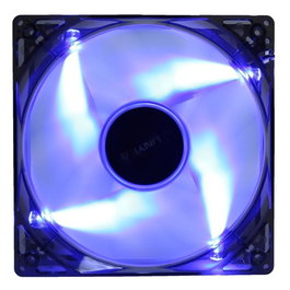 Unykach 51791 Ventilateur de Boîtier PC 120 mm LED Bleu, 9 Pales, Connecteur 3 Broches, 1200 RPM