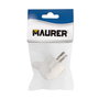 MAURER Fiche électrique mâle sortie latérale 16 A 250 V blanche