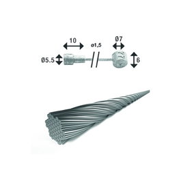 XLC Câble de frein double tête Br-x88 1,5-2250 mm