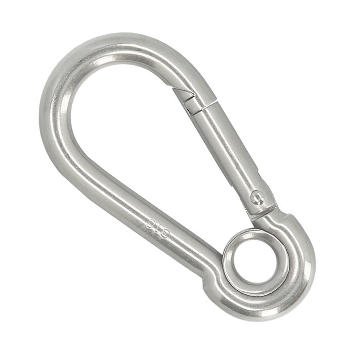 WOLFPACK LINEA PROFESIONAL Mousqueton pompier inoxydable à œil 60 mm WOLFPACK LINEA PROFESIONAL Mousqueton pompier inoxydable à œil 60 mm
