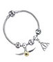 THE CARAT SHOP Bracelet Harry Potter avec charms Deathly Hallows, Snitch et Spell Beads en métal plaqué argent