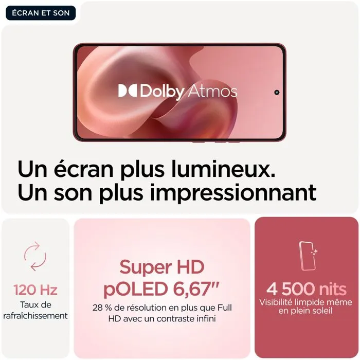 Smartphone Motorola moto g86 5G 6,67" Octa Core Mediatek Dimensity 7300 8 GB RAM 256 GB Rose Smartphone Motorola moto g86 5G 6,67" Octa Core Mediatek Dimensity 7300 8 GB RAM 256 GB Rose