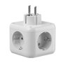 Mars Gaming MDCUBE20W Chargeur Murale Cube 20W GaN - Multiprise avec 3 Prises SCHUKO et 4 Ports USB, Charge Rapide PD 20W - Blanc