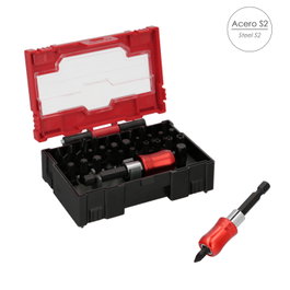 WOLFPACK LINEA PROFESIONAL Jeu de 32 embouts en acier S2 PLUS avec adaptateur rapide