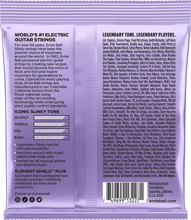 Ernieball Slinky Ultra 10-48 Tripack (3) Jeu de cordes pour guitare électrique nickelées - calibres .010 à .048