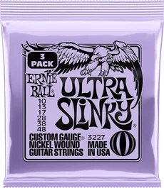 Ernieball Slinky Ultra 10-48 Tripack (3) Jeu de cordes pour guitare électrique nickelées - calibres .010 à .048
