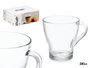 Vivalto Tasse en Verre avec Anse 280 ml Transparente 11x9x9 cm Lavable au Lave-vaisselle et Micro-ondes (Set de 24)