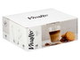 Vivalto Tasse en Verre avec Anse 280 ml Transparente 11x9x9 cm Lavable au Lave-vaisselle et Micro-ondes (Set de 24)