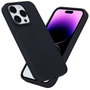 eSTUFF Coque magnétique INFINITE ROME pour iPhone 15 Pro - Silicone, 81% matériaux recyclés, protection chute 2 m, compatible MagSafe - Noir
