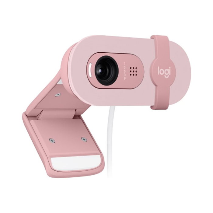 Logitech Brio 100 Webcam Full HD 1080p 30fps Rose avec micro omnidirectionnel et cache confidentialité USB Logitech Brio 100 Webcam Full HD 1080p 30fps Rose avec micro omnidirectionnel et cache confidentialité USB