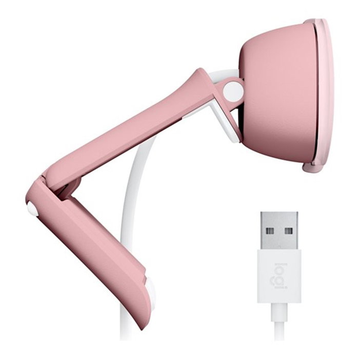 Logitech Brio 100 Webcam Full HD 1080p 30fps Rose avec micro omnidirectionnel et cache confidentialité USB Logitech Brio 100 Webcam Full HD 1080p 30fps Rose avec micro omnidirectionnel et cache confidentialité USB
