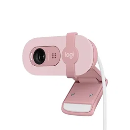 Logitech Brio 100 Webcam Full HD 1080p avec micro intégré, équilibrage automatique de la lumière - Rose