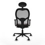 Piqueras y Crespo Chaise de Bureau 1D036N1 Gris Brun foncé