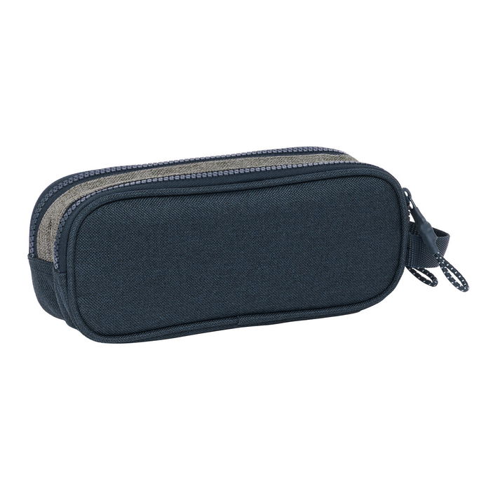 Trousse Fourre-Tout Double Kappa Dark navy Gris Blue marine 21 x 8 x 6 cm