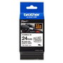 Brother TZe-FX251 Ruban Laminé Flexible Noir sur Blanc 24 mm x 8 m pour Rotulatrice TZ/TZe