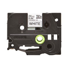 Brother TZe-FX251 Ruban Laminé Flexible Noir sur Blanc 24 mm x 8 m pour Rotulatrice TZ/TZe