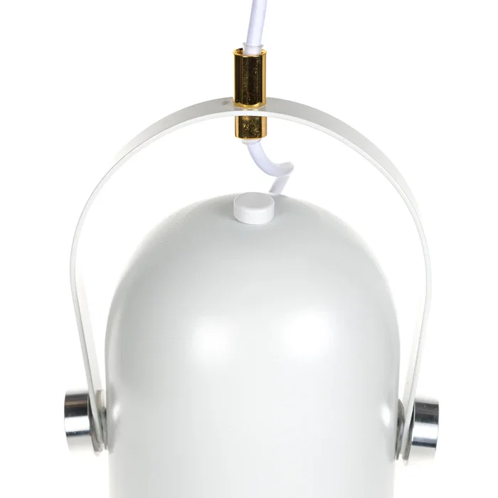 Ainsley - Làmpara Colgante SKD-P2000-W - Luminaire Suspendu Moderne en Métal et PVC, Blanc - Éclairage Direct pour Salle à Manger ou Chambre d'Enfant