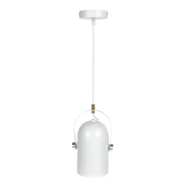 Ainsley - Làmpara Colgante SKD-P2000-W - Luminaire Suspendu Moderne en Métal et PVC, Blanc - Éclairage Direct pour Salle à Manger ou Chambre d'Enfant