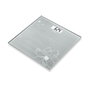 Beurer GS-10 Pèse-personne numérique ultra plat en verre décoratif à effet fleur scintillante pour salle de bain avec écran LCD et démarrage automatique