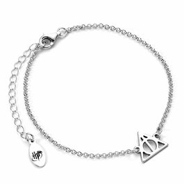 THE CARAT SHOP Bracelet 'Les Reliques de la Mort' Harry Potter en argent sterling 925 avec breloque - Longueur 17 cm + extendeur 5 cm