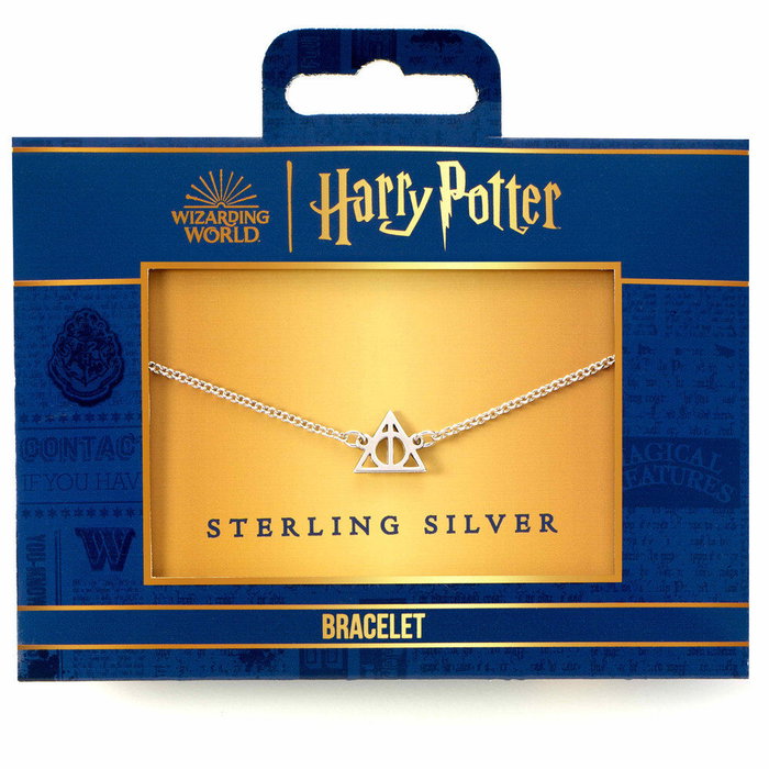 THE CARAT SHOP Bracelet 'Les Reliques de la Mort' Harry Potter en argent sterling 925 avec breloque - Longueur 17 cm + extendeur 5 cm