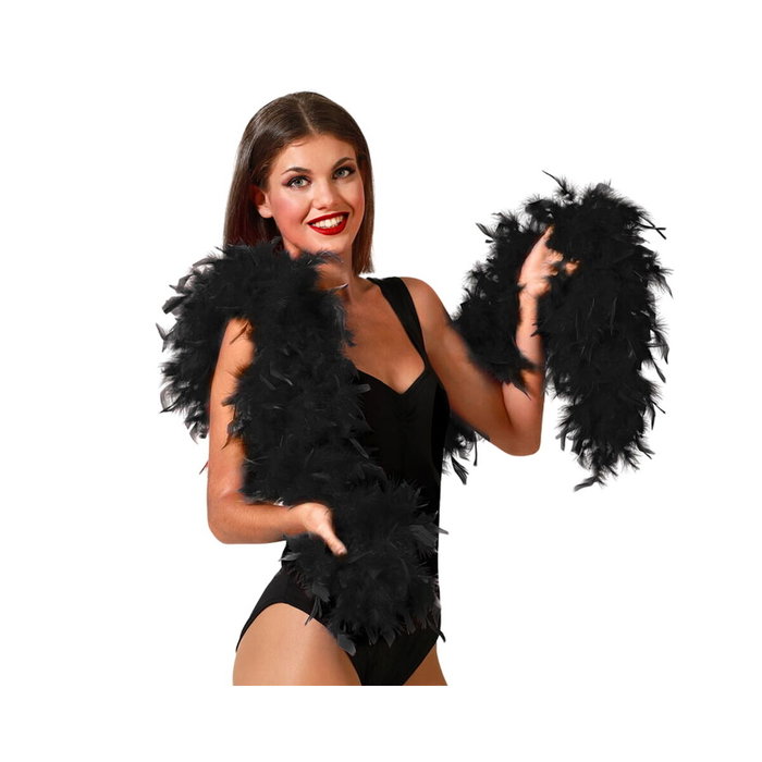 BigBuy Carnival Boa Noir Boa de 85 g BigBuy Carnival Boa Noir Boa de 85 g