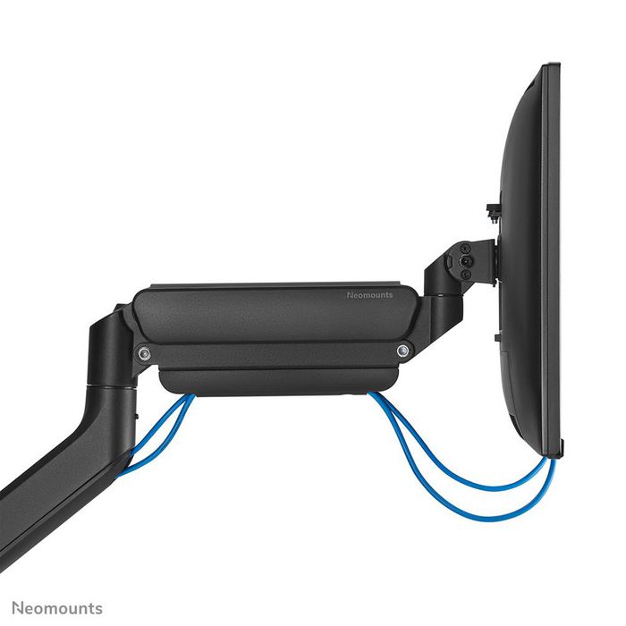 Neomounts DS70PLUS-450BL1 Support de bureau à mouvement complet VESA 100x100 pour écrans incurvés ultra-larges 17" à 49" (18 kg) avec vérin à gaz - Noir