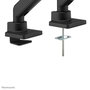 Neomounts DS70PLUS-450BL1 Support de bureau à mouvement complet VESA 100x100 pour écrans incurvés ultra-larges 17" à 49" (18 kg) avec vérin à gaz - Noir