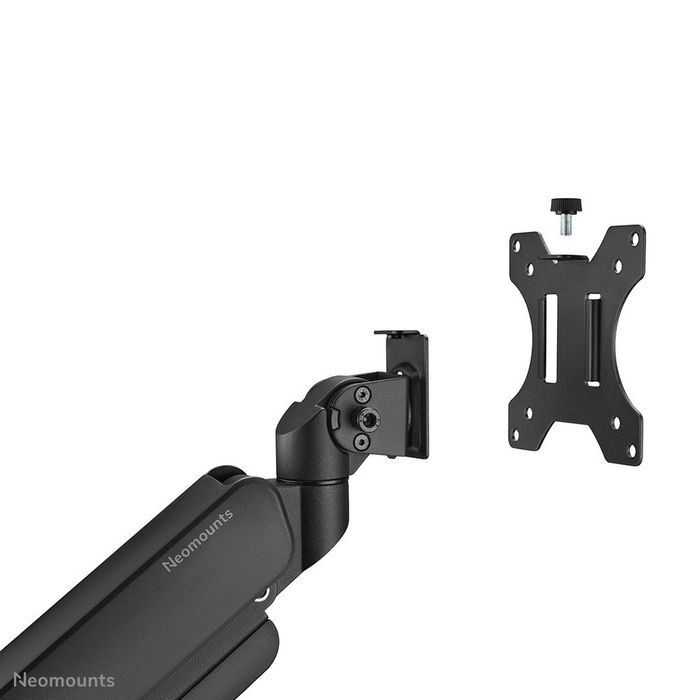 Neomounts DS70PLUS-450BL1 Support de bureau à mouvement complet VESA 100x100 pour écrans incurvés ultra-larges 17" à 49" (18 kg) avec vérin à gaz - Noir