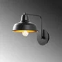 Applique murale Black en métal noir style industriel