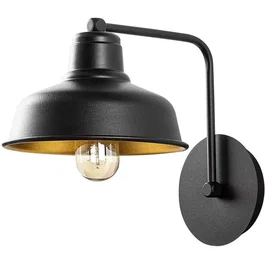 Applique murale Black en métal noir style industriel