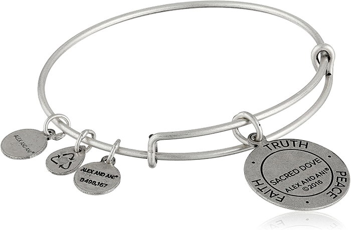 Alex And Ani Pulsera Paloma Paz II Argentée