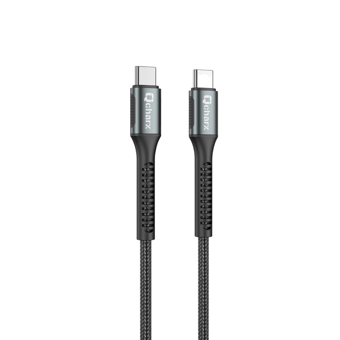 Qcharx Prague Cable USB Type C vers Type C Charge Rapide PD 60W Sync Data Aluminium Qcharx Prague Cable USB Type C vers Type C Charge Rapide PD 60W Sync Data Aluminium