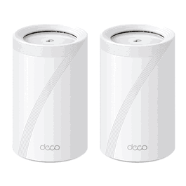 TP-LINK Deco BE65 (2-Pack) - Système Wi-Fi Mesh AXE5400 Tri-Band, Couverture jusqu'à 740 m², Blanc