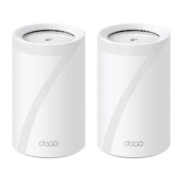 TP-LINK Deco BE65 (2-Pack) - Système Wi-Fi Mesh AXE5400 Tri-Band, Couverture jusqu'à 740 m², Blanc