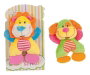 Creaciones Llopis Lot de 4 peluches d'animaux avec anneau de dentition pattes 20 cm - modèles assortis