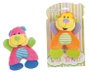 Creaciones Llopis Lot de 4 peluches d'animaux avec anneau de dentition pattes 20 cm - modèles assortis