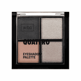 Wibo Quattro Palette de fards à paupières 04 - 4 nuances mat et satiné, 6 g - Maquillage yeux femme